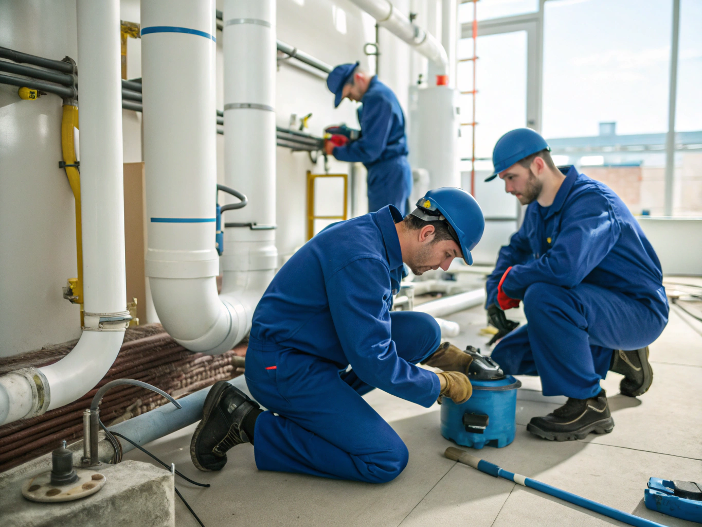 Commercial grade water supply and valve plumbing systems