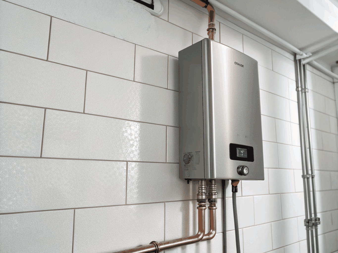 High efficiency Navien condensing tankless water heater installed in Jonesboro